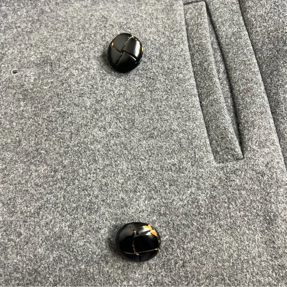 Babaton Howell Virgin Wool & Cashmere Double Breasted Coat - Heather Grey- Small - Picture 6 of 9